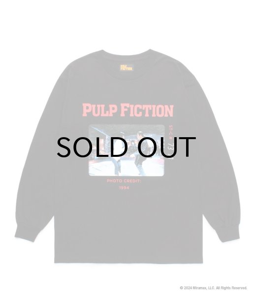 画像1: WACKO MARIA (PULP FICTION CREW NECK LONG SLEEVE T-SHIRT TYPE-1) BLACK (1)