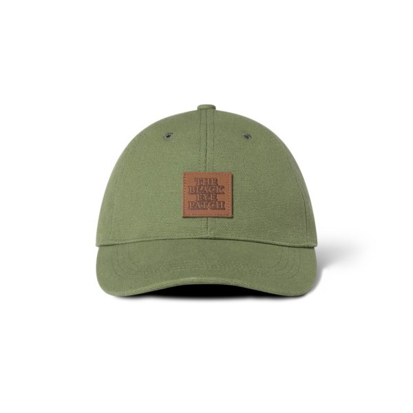 画像1: BLACK EYE PATCH (LEATHER PATCHED OG LABEL 6 PANEL CAP) OLIVE (1)