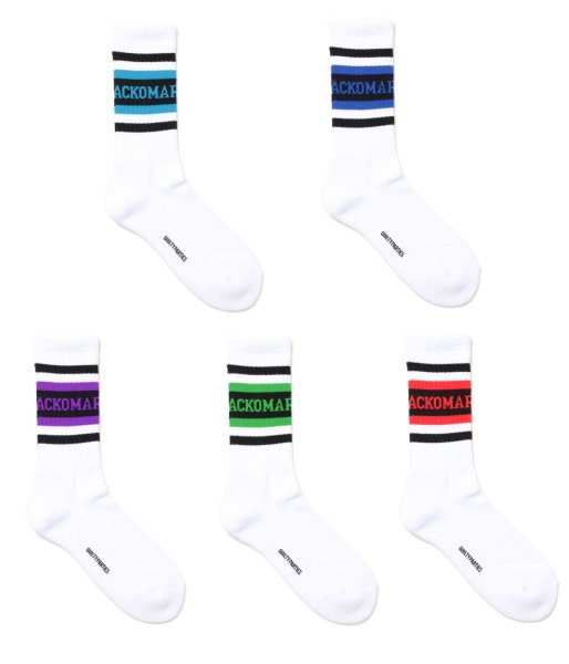 画像1: WACKO MARIA (SKATER SOCKS TYPE-1) WHT-5 COLORS (1)