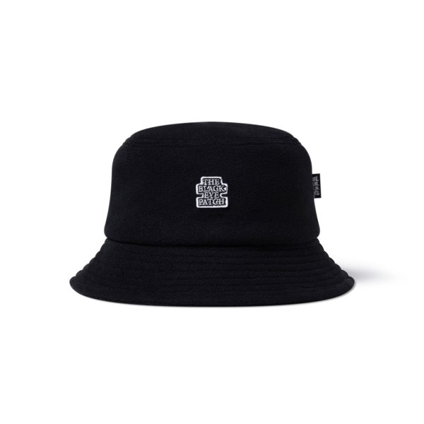 画像1: BLACK EYE PATCH (OG LABEL FLEECE BUCKET HAT) BLACK (1)