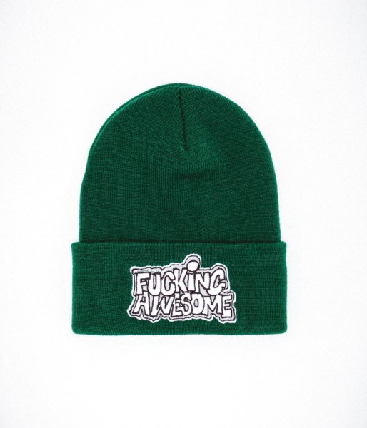 画像1: FUCKING AWESOME (PBS Logo Cuff Beanie) GREEN (1)