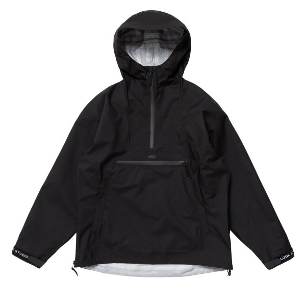 画像1: LQQK STUDIO (NYLON PULLOVER JACKET) BLACK (1)