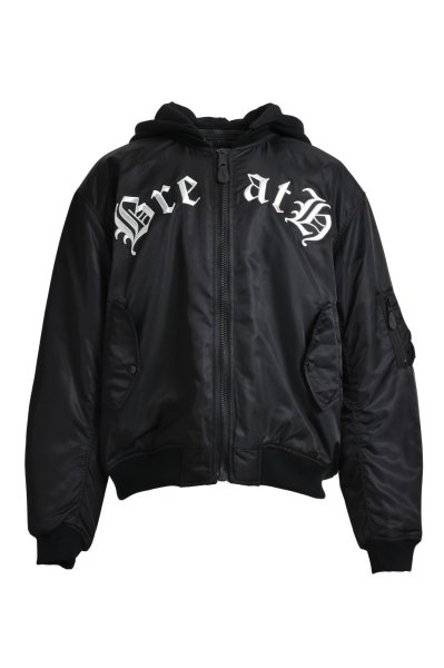 画像1: BREATH (x F.M.C.D 3WAY OLD ENGLISH LOGO BOMBER JACKET) BLACK (1)