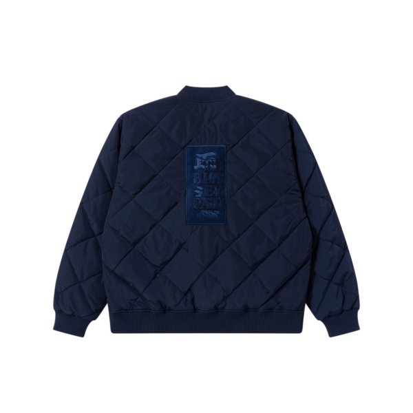 画像1: BLACK EYE PATCH (HWC LABEL EMBROIDERED QUILTED JACKET) NAVY (1)