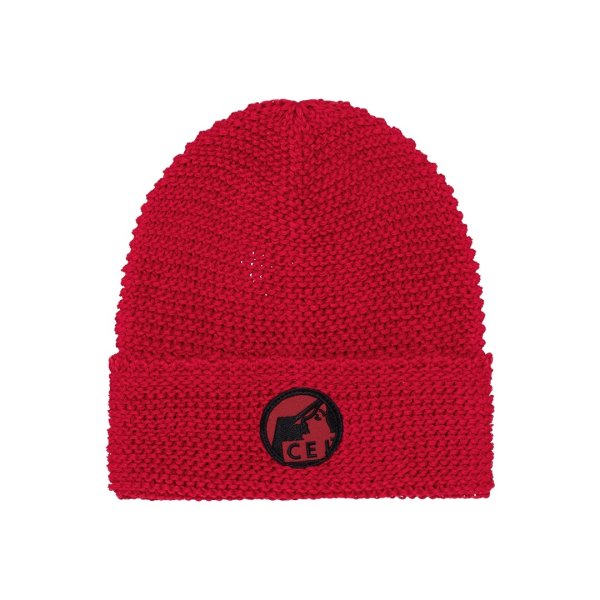 画像1: C.E (PRE COG COTTON KNIT CAP) RED (1)