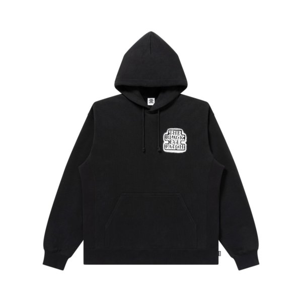 画像1: BLACK EYE PATCH (SPRAYED OG LABEL HOODIE) BLACK (1)