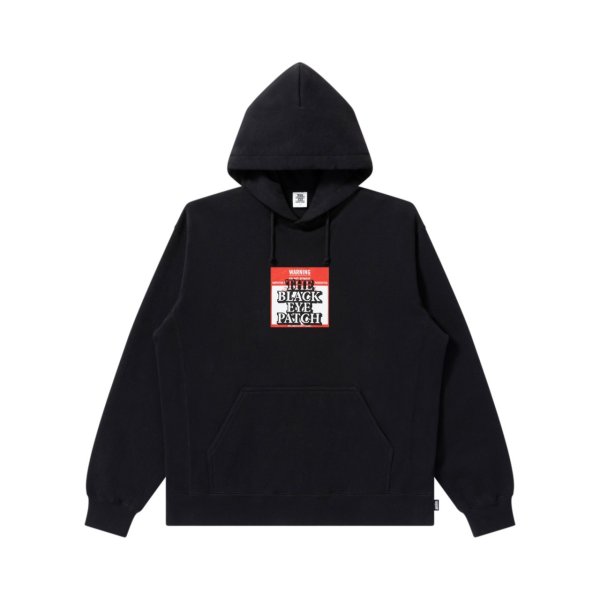 画像1: BLACK EYE PATCH (DO NOT REMOVE LABEL HOODIE) BLACK (1)