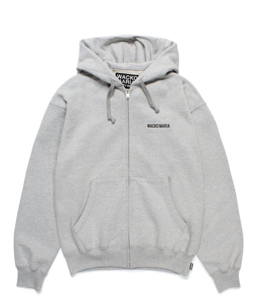 画像1: WACKO MARIA (HEAVY WEIGHT FULL ZIP HOODED SWEAT SHIRT) GRAY (1)