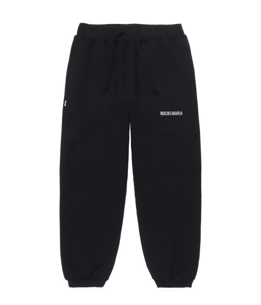 画像1: WACKO MARIA (HEAVY WEIGHT SWEAT PANTS) BLACK (1)