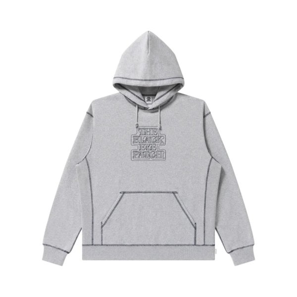 画像1: BLACK EYE PATCH (OG LABEL OUTLINE EMBROIDERED HOODIE) H.GRAY (1)