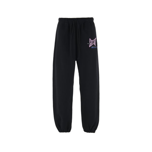 画像1: SAINT Mxxxxxx (RIBON SAINT SWEAT PANTS) BLACK (1)