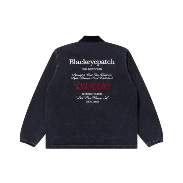 画像1: BLACK EYE PATCH (BIG BUSINESS FLAGSHIPS DENIM COACH JACKET) BLACK (1)