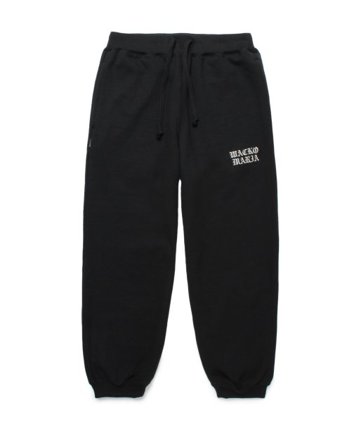 画像1: WACKO MARIA (HEAVY WEIGHT SWEAT PANTS TYPE-1) BLACK (1)