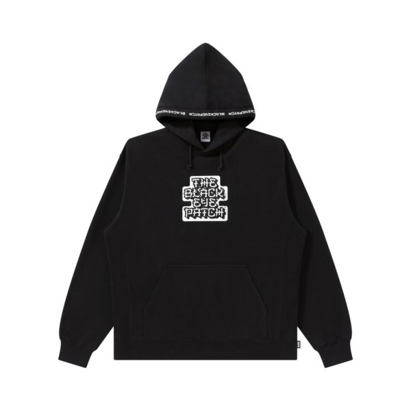 画像1: BLACK EYE PATCH (KANJI LABEL HOODIE) BLACK (1)