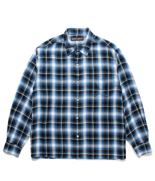 画像1: WACKO MARIA (REGULAR COLLAR SHIRT L/S TYPE-4) BLUE (1)