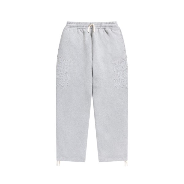 画像1: BLACK EYE PATCH (METAL LOGO FABRIC-STITCHED SWEAT PANTS) H.GRAY (1)