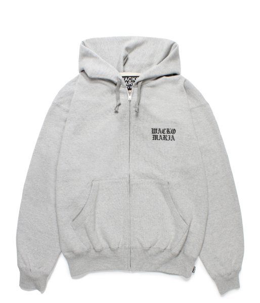 画像1: WACKO MARIA (HEAVY WEIGHT FULL ZIP HOODED SWEAT SHIRT TYPE-4) GRAY (1)