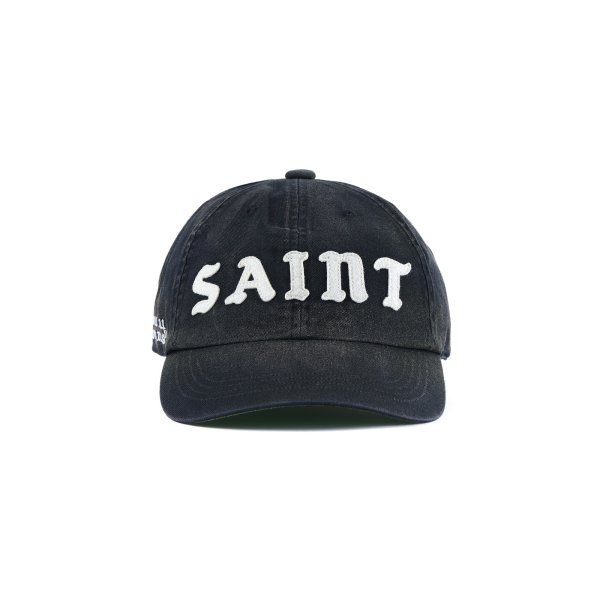 画像1: SAINT Mxxxxxx (SAINT 6PANEL CAP) BLACK (1)