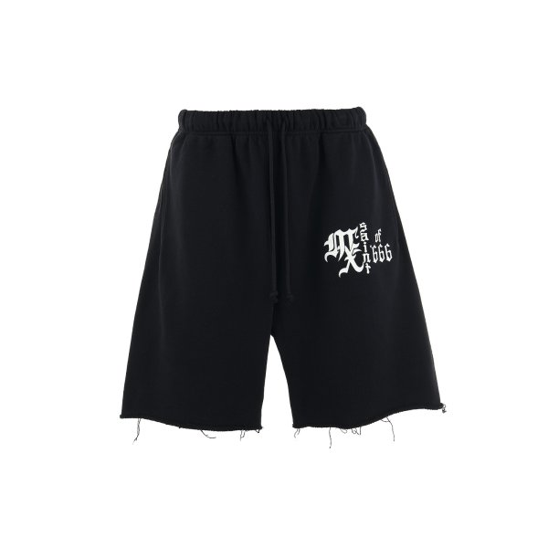 画像1: SAINT Mxxxxxx (MX666 SWEAT SHORTS) BLACK (1)