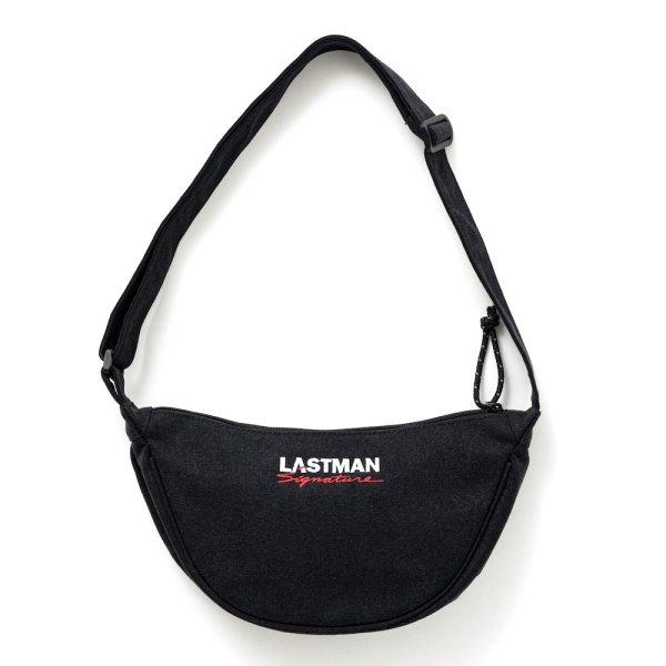 画像1: LASTMAN (LOGO EMBROIDERED SHOULDER BAG) BLACK (1)