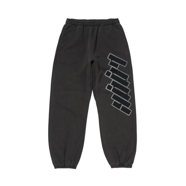 画像1: LQQK STUDIO (WASHED FLEECE PANTS) BLACK (1)