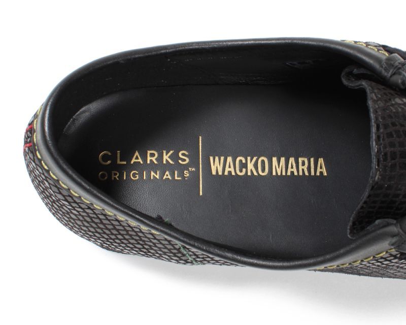 WACKO MARIA x Clarks(SNAKE WALLABEE) BLACK - FAMLEST