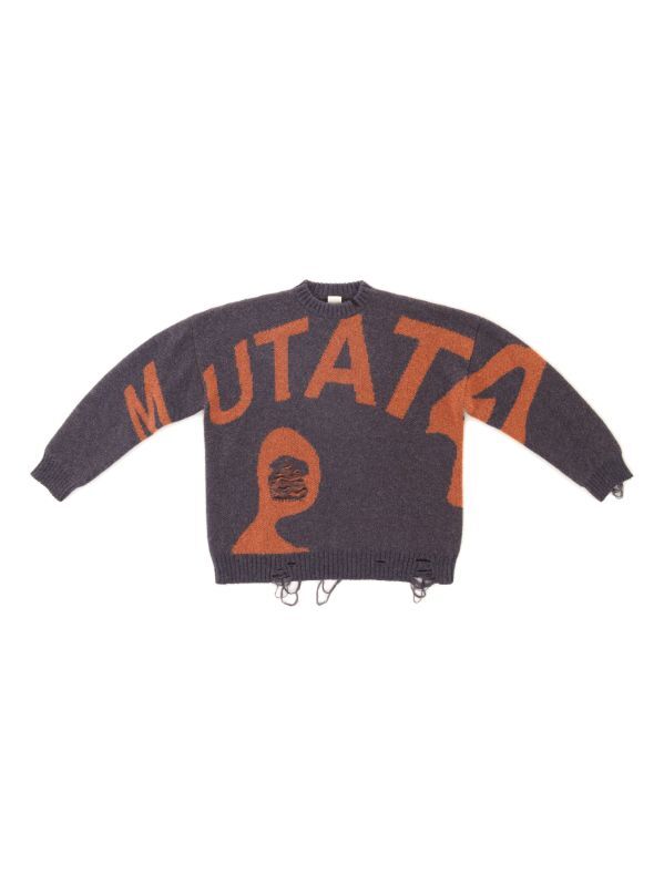 P.A.M. / パム】MUTATE DISTRESSED CREW NECK KNIT-