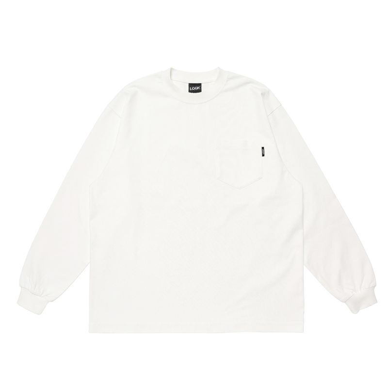 LQQK STUDIO (L/S RUGBY WEIGT POCKET TEE) WHITE -30% OFF- - FAMLEST